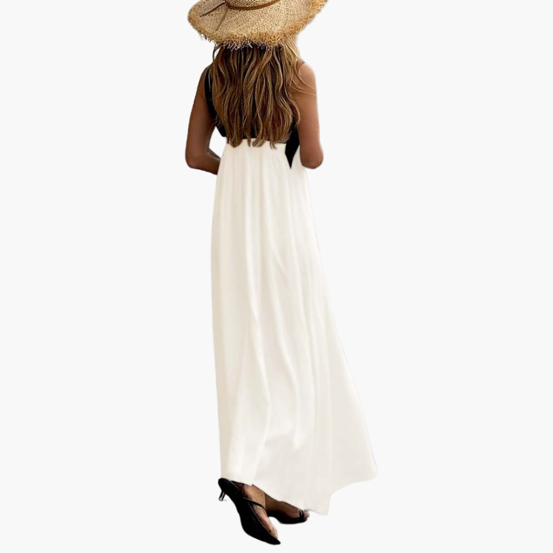 Eliza | Maxikleid mit Neckholder-Ausschnitt und Wickeloptik