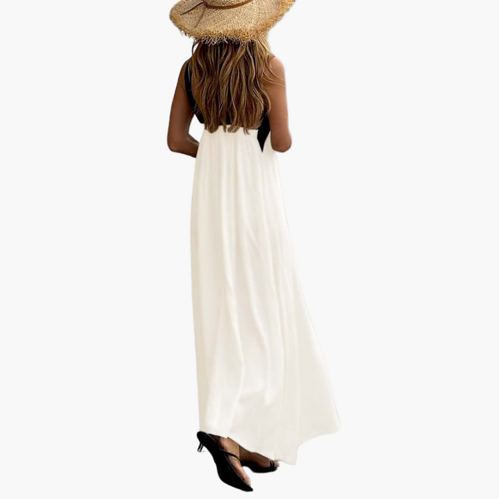 Eliza | Maxikleid mit Neckholder-Ausschnitt und Wickeloptik