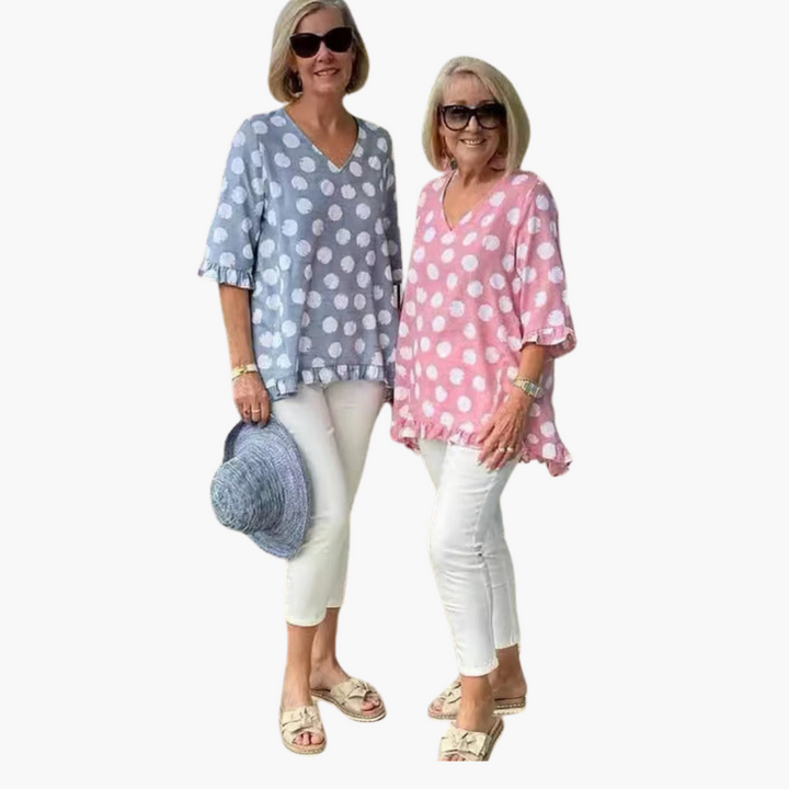 Evelyn | Stilvolle Bluse mit V-Ausschnitt