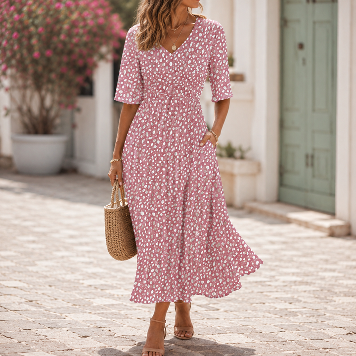 Keira – Elegantes Midi-Kleid mit Bauch-weg-Effekt