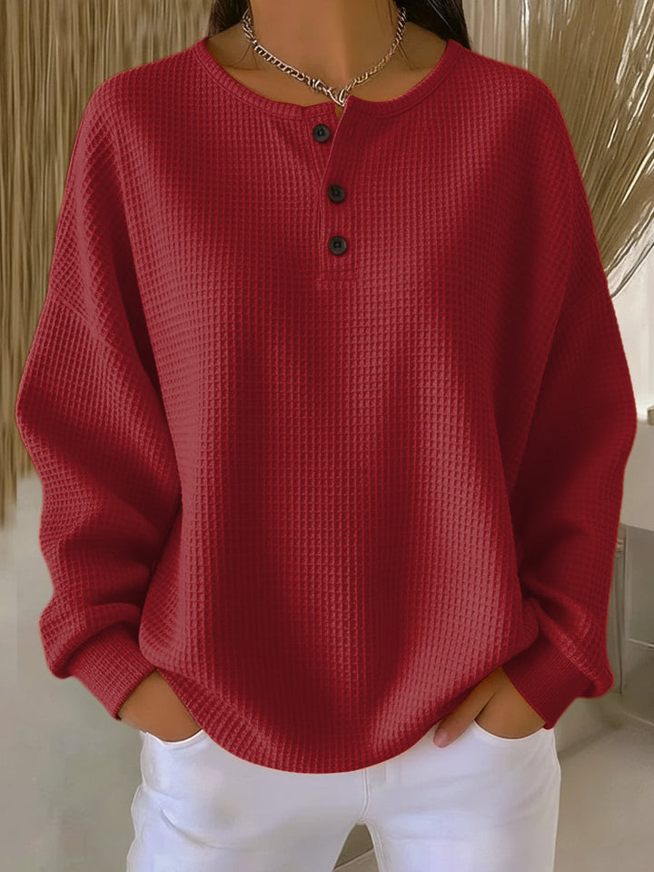 Zsazsa – Henley-Sweatshirt aus Waffelstrick