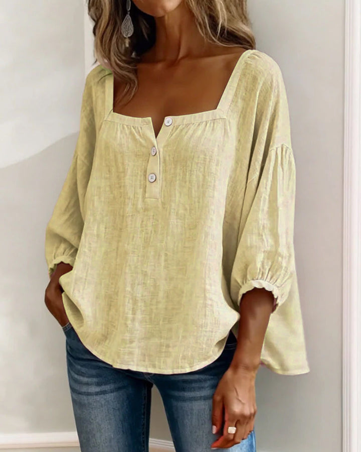 Fiona – Luftige Bluse aus Baumwollleinen