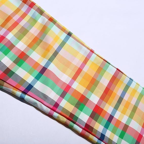 Kath – Karierte Hose mit elastischem Bund und Bindegürtel