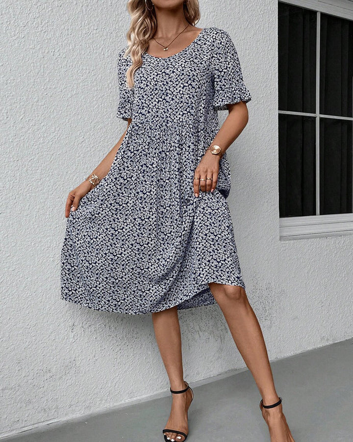 Gia – Elegantes Midikleid mit Blumenmuster
