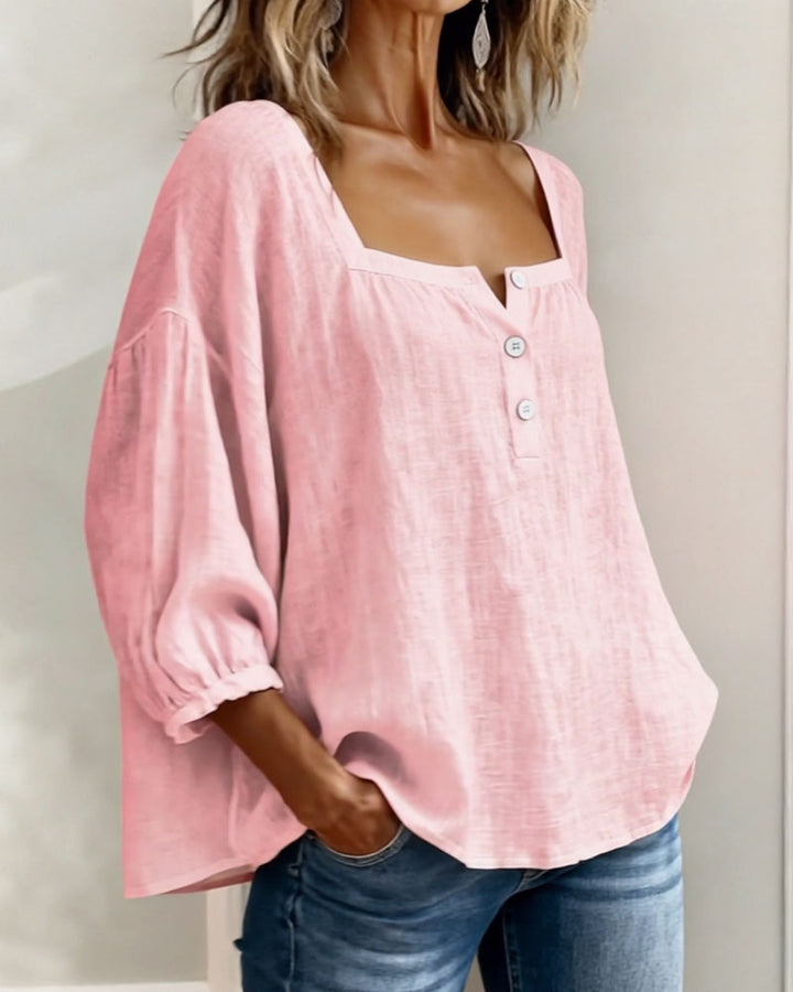 Fiona – Luftige Bluse aus Baumwollleinen