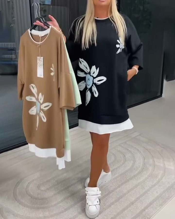 Charrie – Lässiges Baumwollkleid knielang