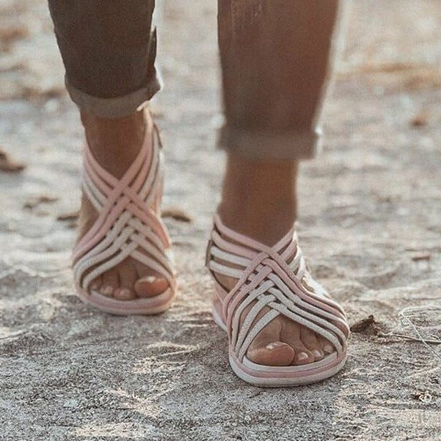 Kyline – Orthopädische Feder-Sandalen mit Memory-Schaum-Stütze