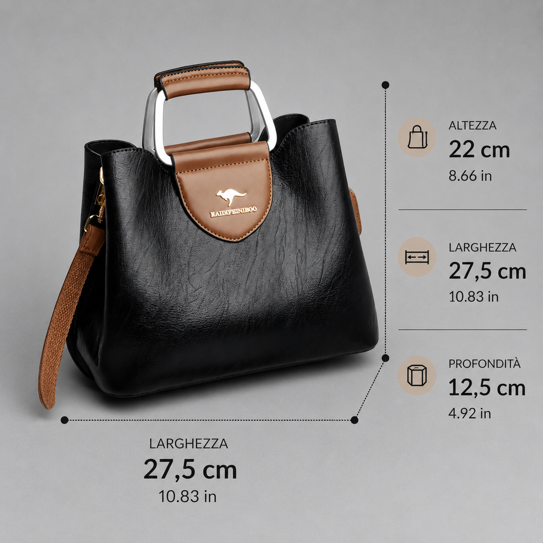 Felizza – Strukturierte Handtasche aus veganem Leder