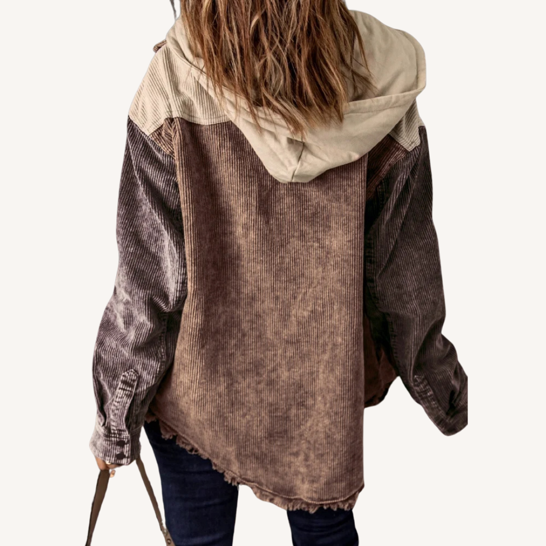 Nelli | Retro-Strickjacke mit Kapuze