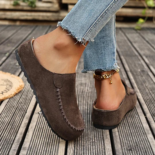 Arabella – Orthopädische Vintage-Pantoletten aus Leder