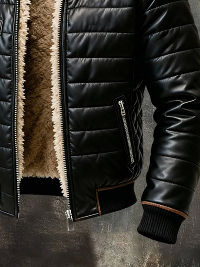 Aldrin – Gesteppte Jacke mit Sherpa-Futter