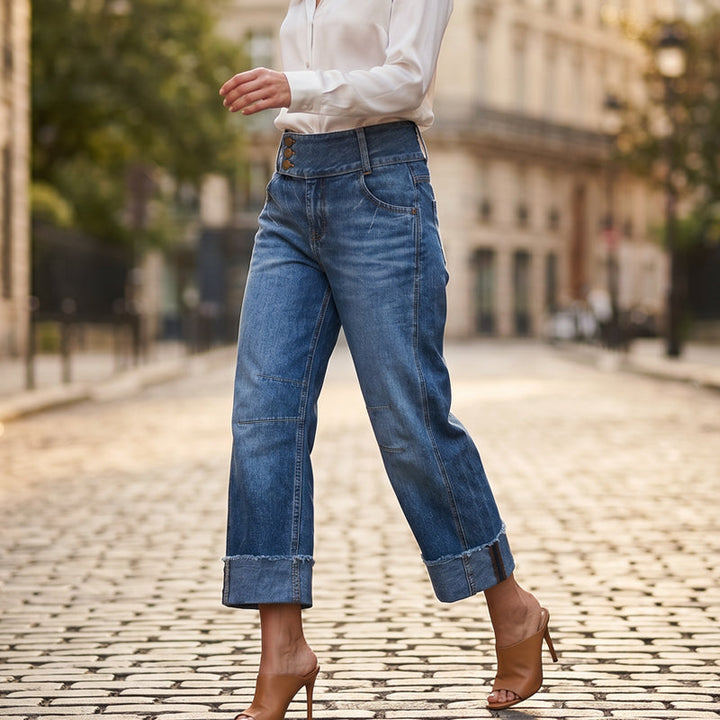 Brielle – High-Waist-Jeans mit weitem Bein