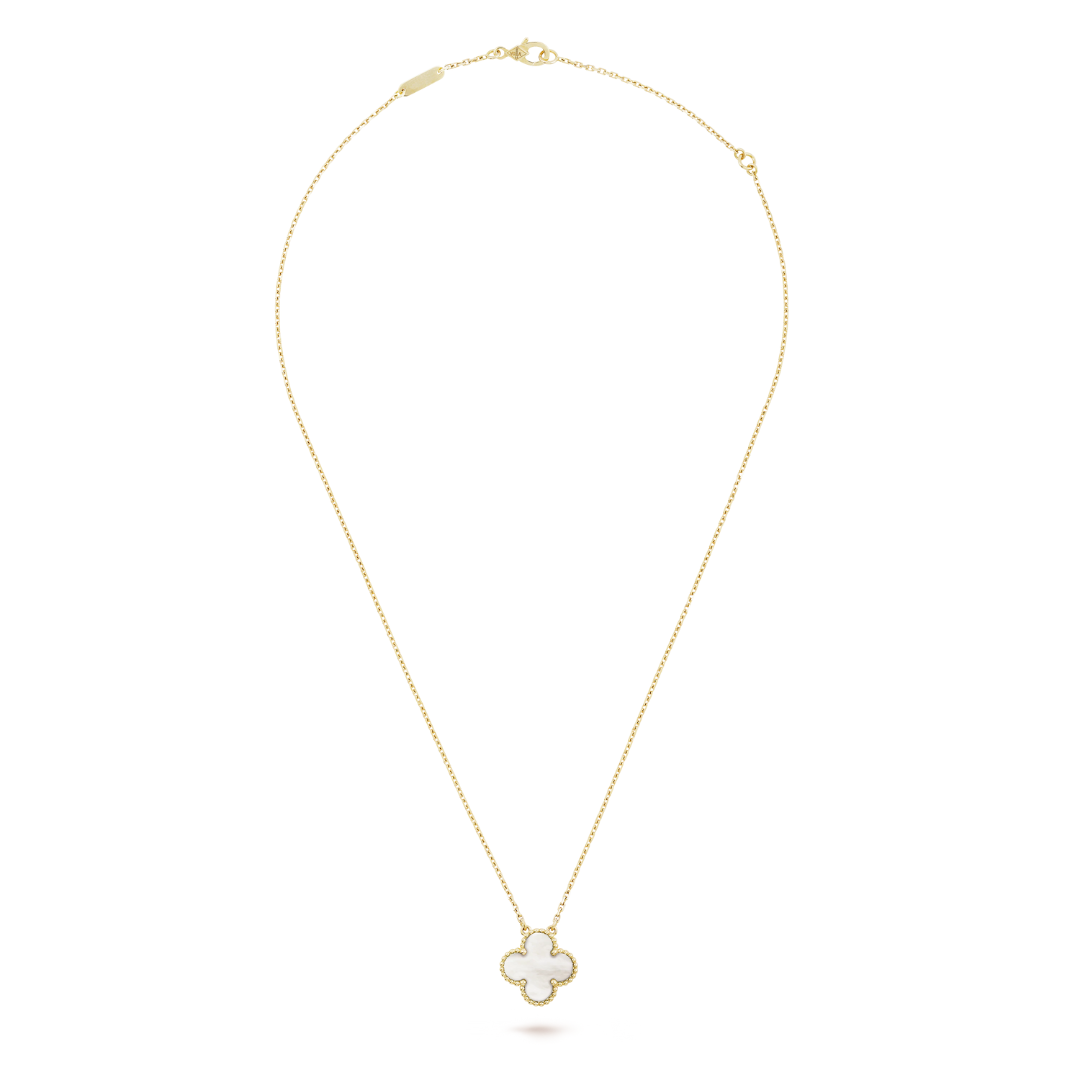 KLEEBLATT | Weiß/Gold Halskette