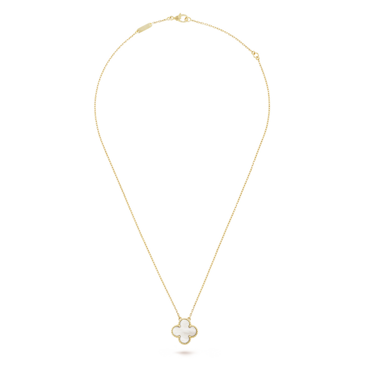 KLEEBLATT | Weiß/Gold Halskette