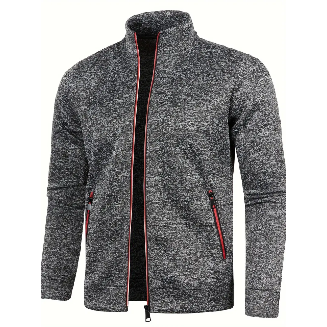Clint – Klassische Strickjacke mit Reißverschluss