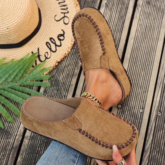 Arabella – Orthopädische Vintage-Pantoletten aus Leder