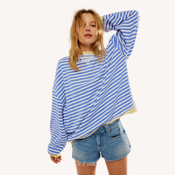 Abby | Gestreifter Oversized-Pullover