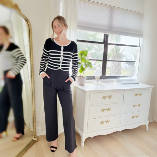 Julianne – Luxuriöse Hose mit weitem Bein