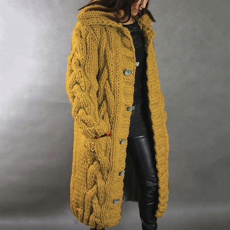 Carine - Elegante, lange Strickjacke
