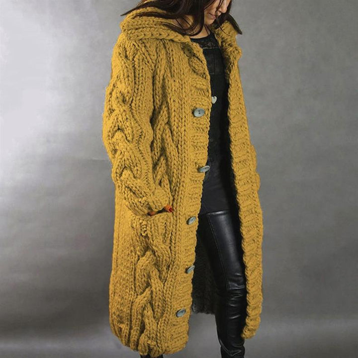 Carine - Elegante, lange Strickjacke