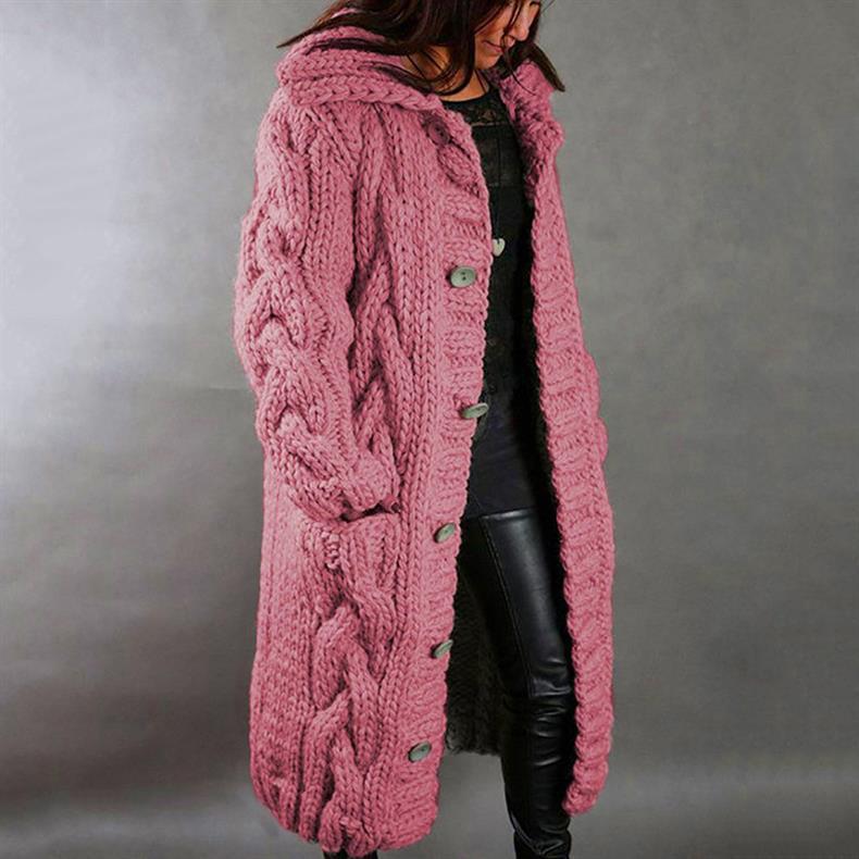 Carine - Elegante, lange Strickjacke
