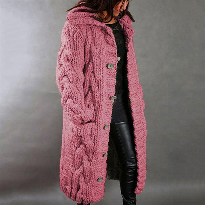 Carine - Elegante, lange Strickjacke