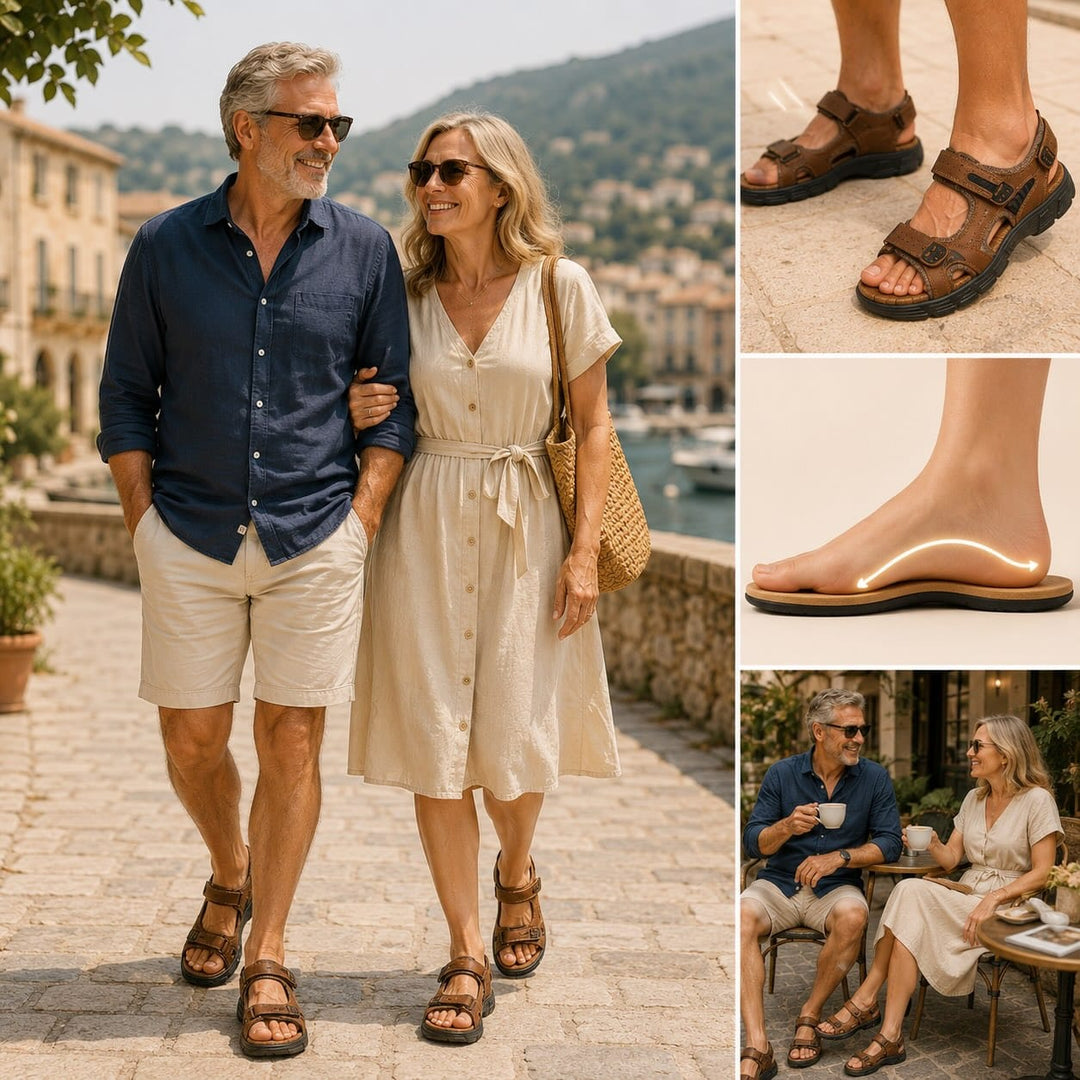 Marcus – Orthopädische Ledersandalen (1 kaufen, 1 gratis dazu)