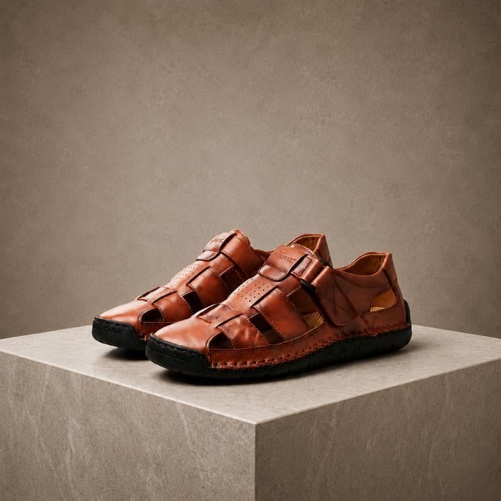 Mikko – Fischer-Sandalen aus vollnarbigem Leder