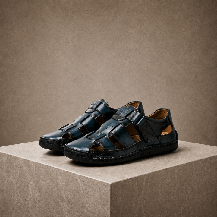 Mikko – Fischer-Sandalen aus vollnarbigem Leder
