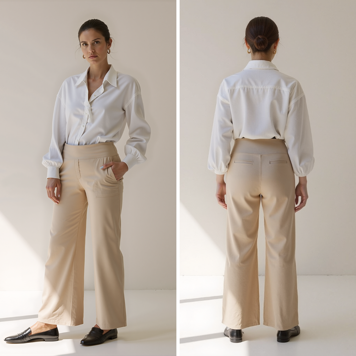 Julianne – Luxuriöse Hose mit weitem Bein