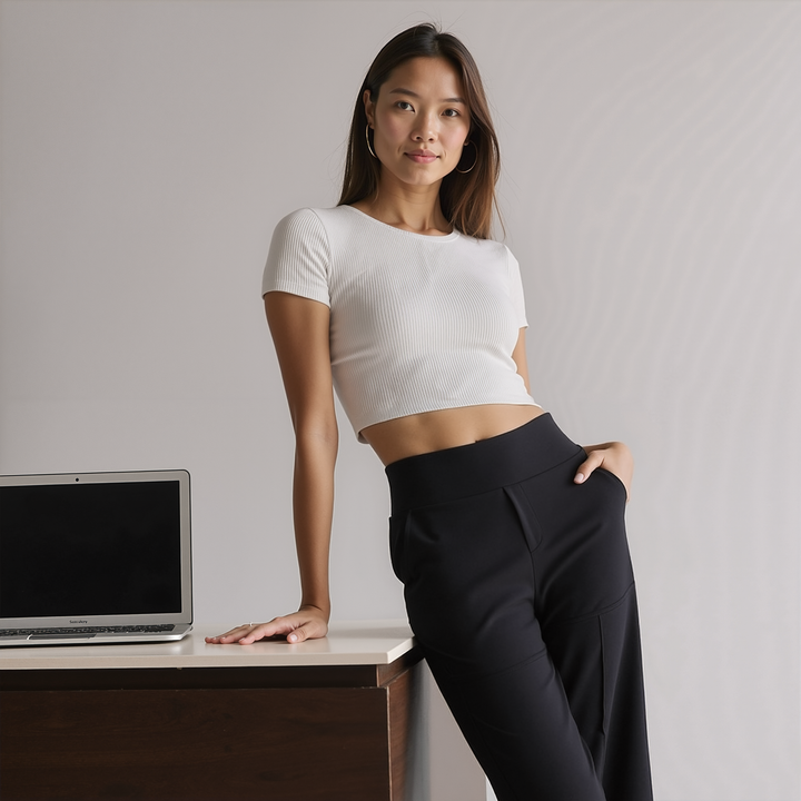 Julianne – Luxuriöse Hose mit weitem Bein