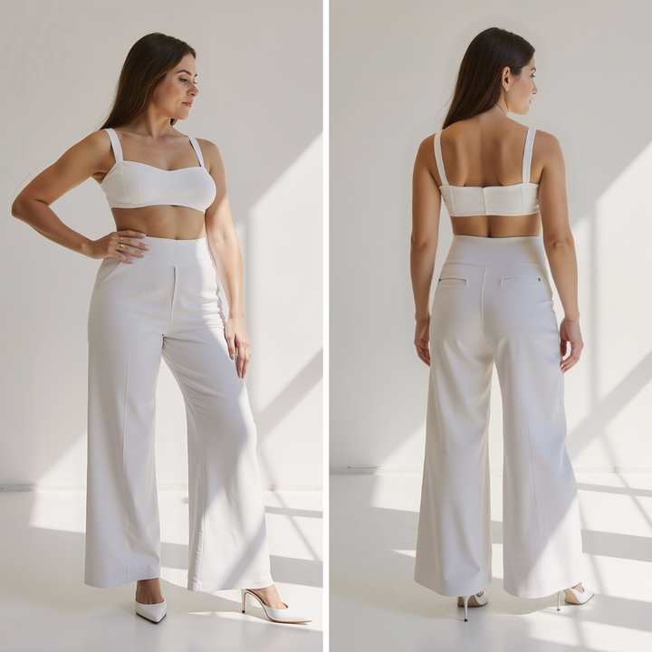 Julianne – Luxuriöse Hose mit weitem Bein