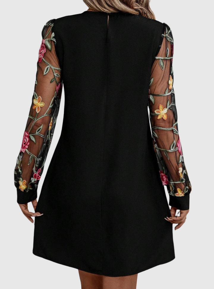Jaia – Elegantes Minikleid mit Blumendruck und V-Ausschnitt