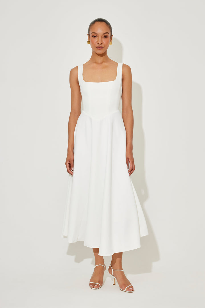 Leah – Zeitloses, fließendes Midikleid