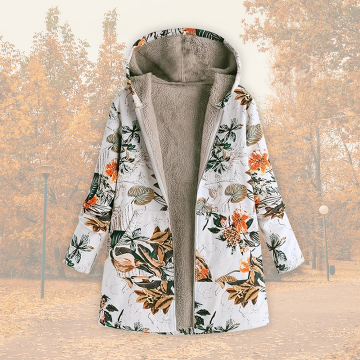 Camellia – Leichte Winterjacke mit Webpelzfutter