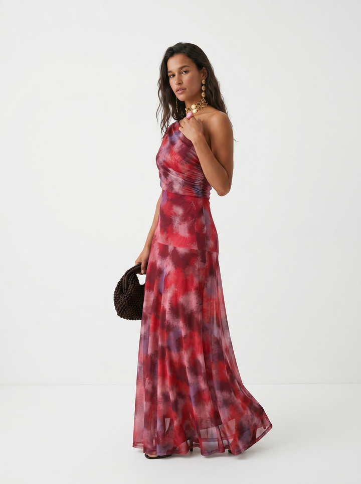Mia – Elegantes schulterfreies Maxikleid