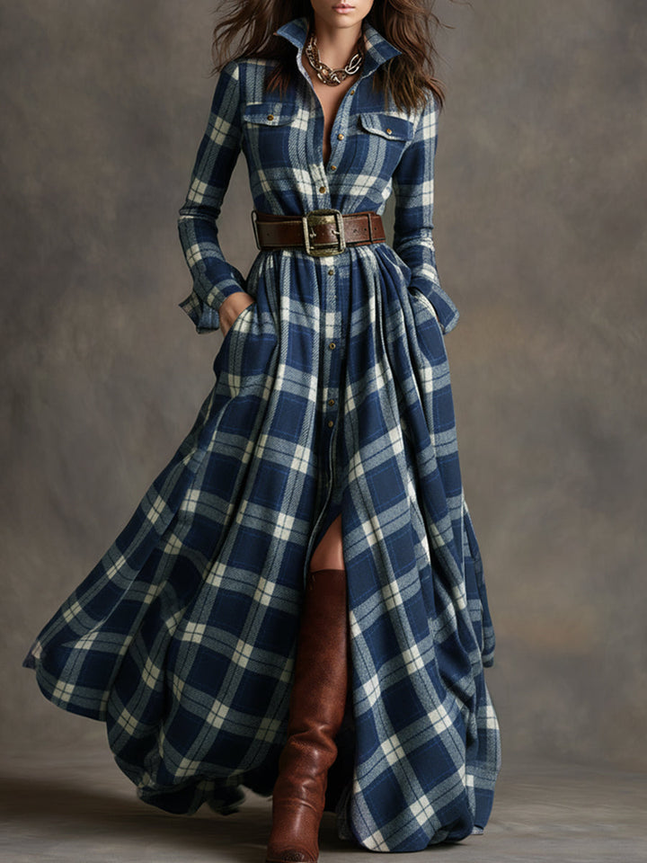 Helen – Gürtel-Hemdblusenkleid mit Taschen