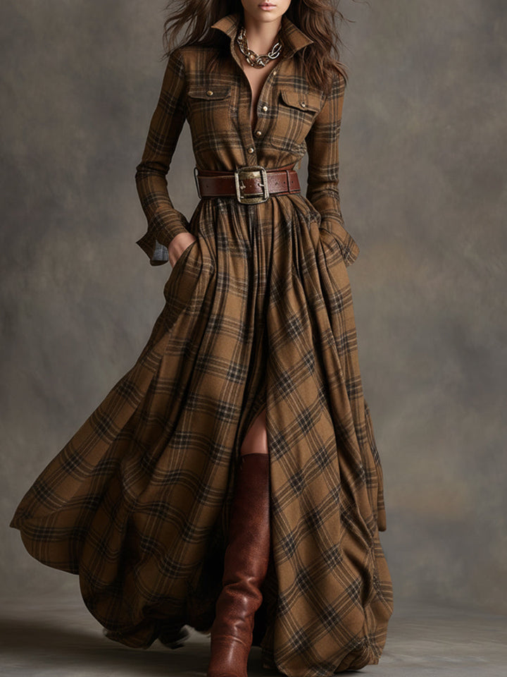 Helen – Gürtel-Hemdblusenkleid mit Taschen