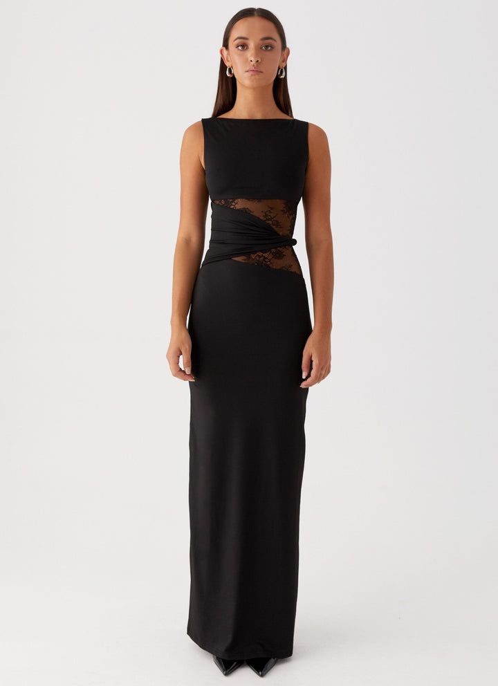 Larra – Figurbetontes Maxikleid mit Cut-outs und Schnürung