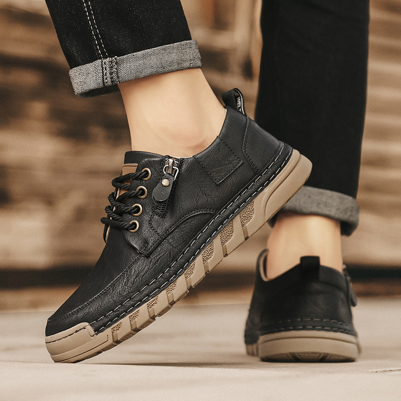 Jensen – Lederschuhe mit seitlichem Reißverschluss