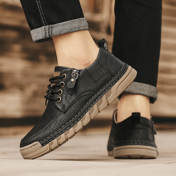 Jensen – Lederschuhe mit seitlichem Reißverschluss