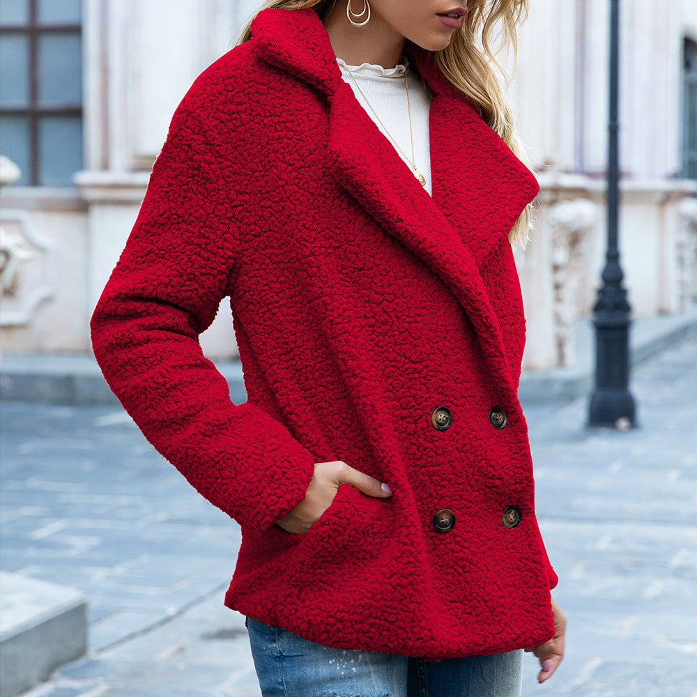 Joelin | Elegante Teddy-Fellimitat-Jacke