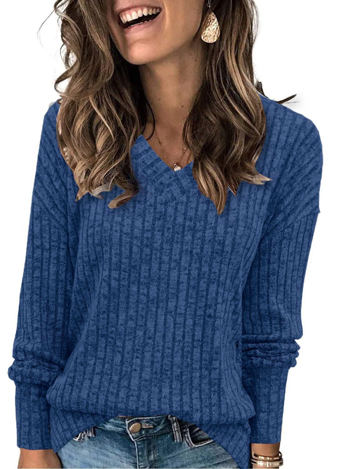 Nalia - Oversized V-Ausschnitt-Pullover