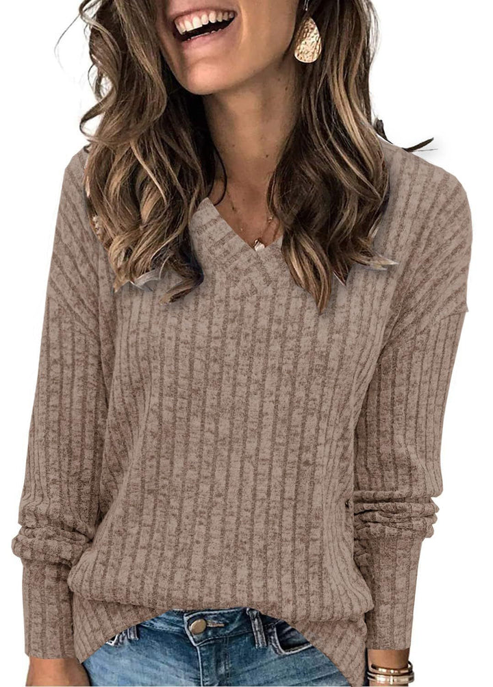 Nalia - Oversized V-Ausschnitt-Pullover