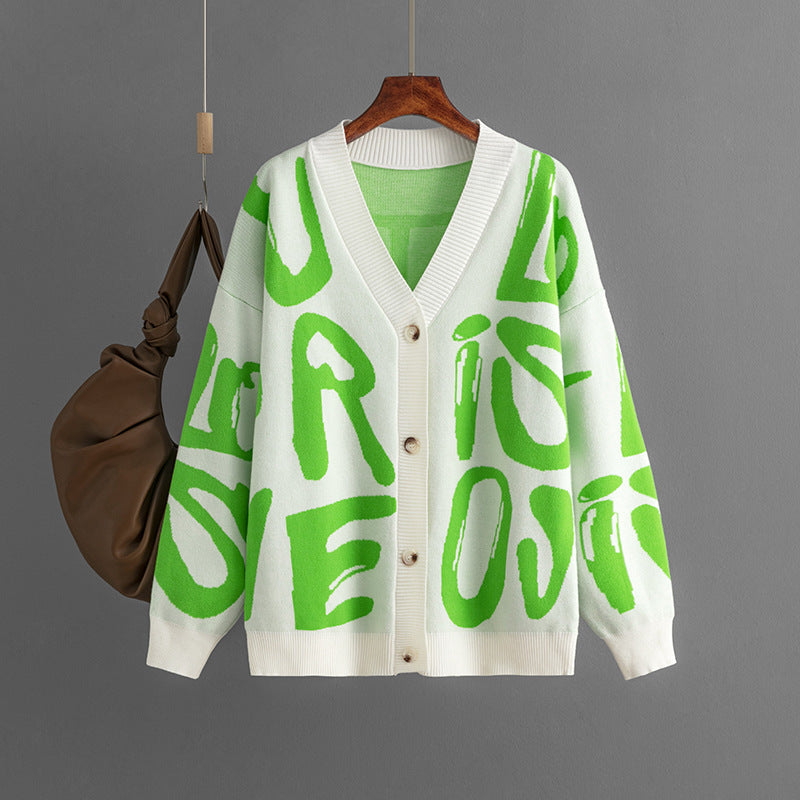 Kesha | Strickjacke mit Buchstaben-Jacquard