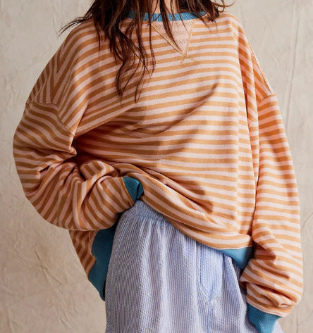 Abby | Gestreifter Oversized-Pullover
