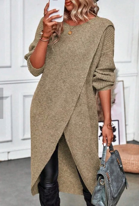 Leona | Gestricktes Maxi-Pulloverkleid