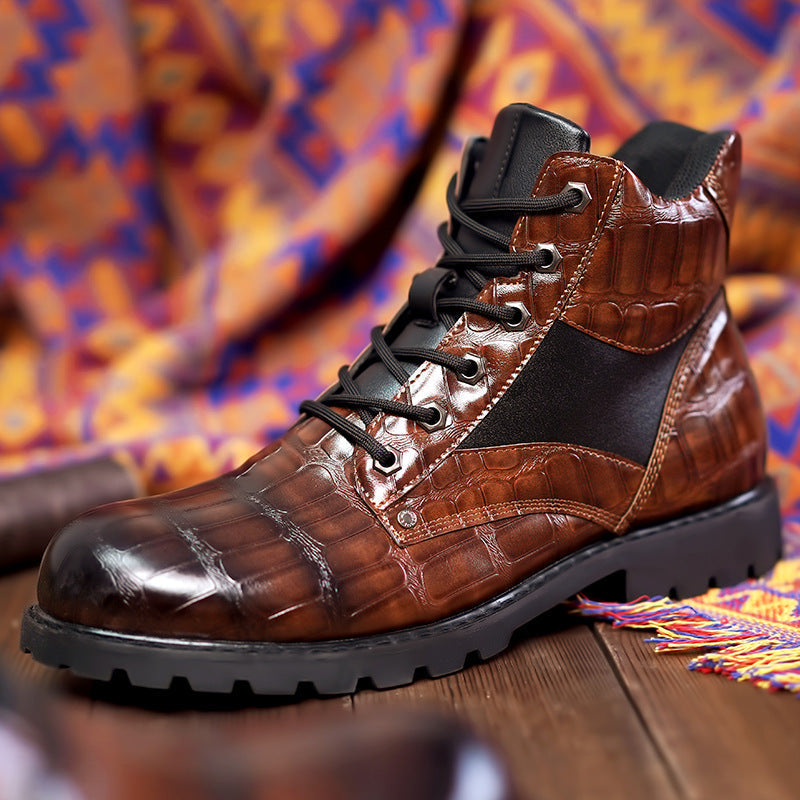 Dante – Stiefel in Krokodillederoptik