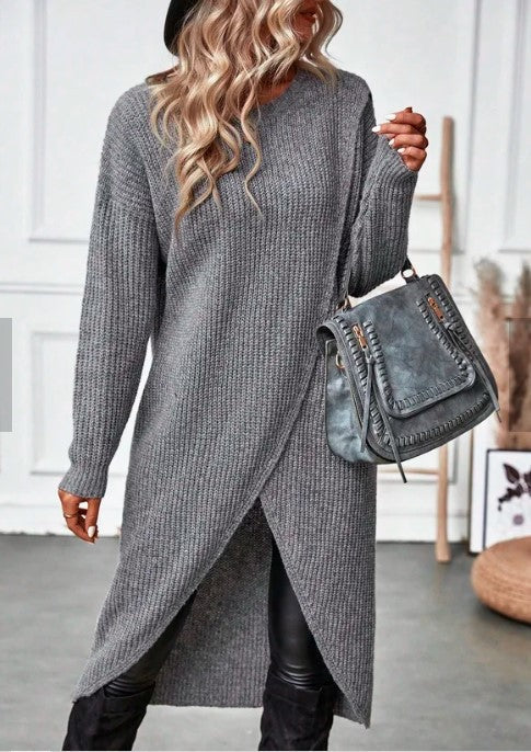 Leona | Gestricktes Maxi-Pulloverkleid