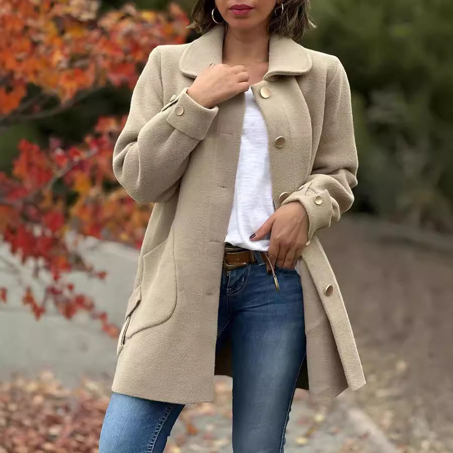 Mariah – Klassischer Oversized-Mantel mit Knopfleiste